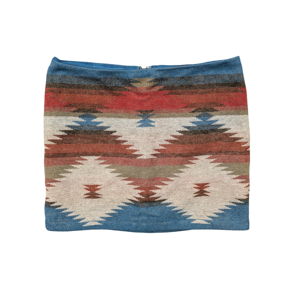 American Eagle Outfitters Skirt Womens 6 Southwestern Geometric Knit Mini Lined